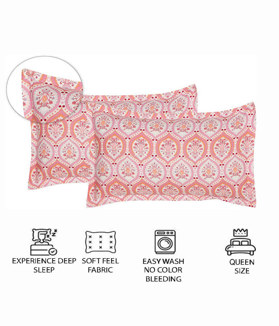 Status Imperial Corner Fitted Double Bedsheet | Terracotta Garden | 198 x 182 cm