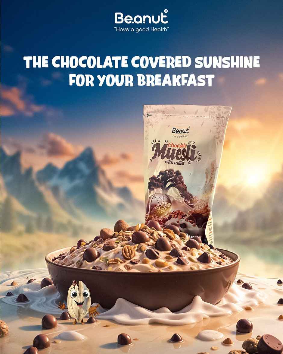 Be.anut High Protein Chocolate Muesli With Millet