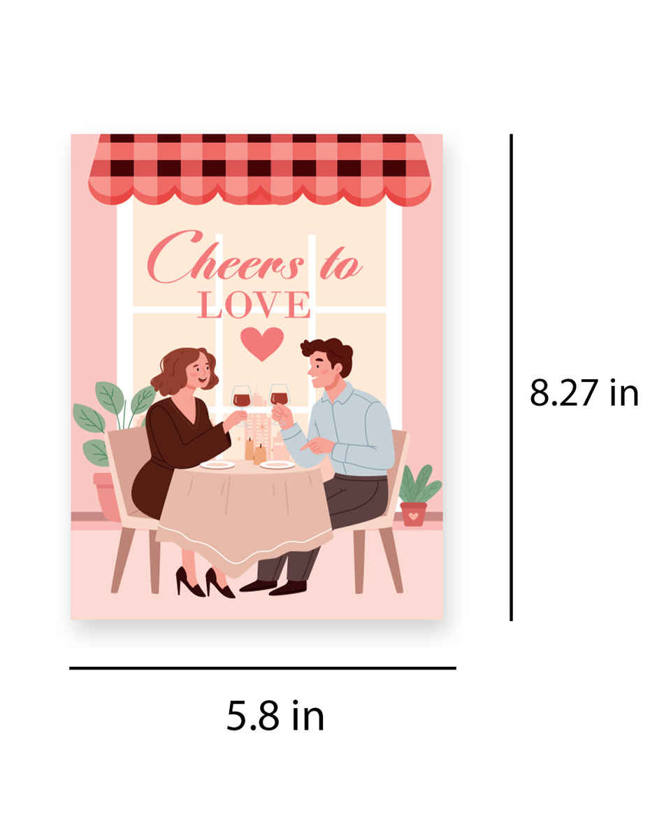 Cheers to Love Greeting Card | Vibebling