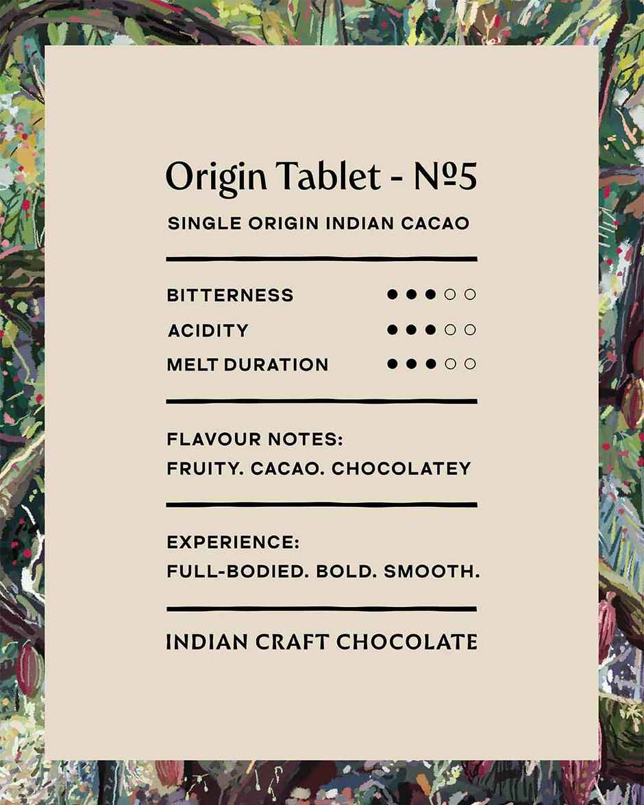 Manam Chocolate Indian Origin Tablet No. 5 | 80% Dark
