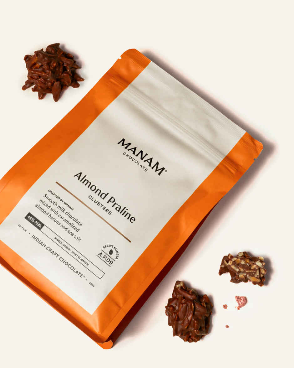 Manam Chocolate Almond Praline - 45% Milk Chocolate