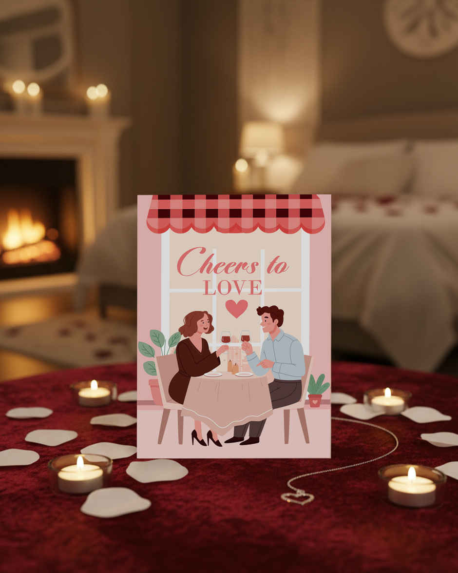 Cheers to Love Greeting Card | Vibebling