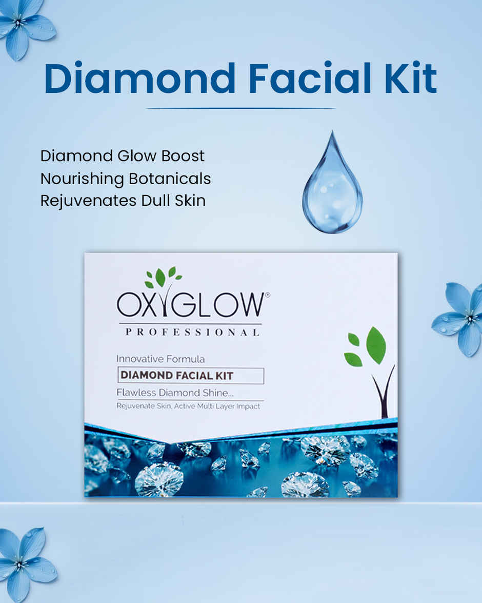 Oxyglow Herbals Diamond Facial Kit Enrich With Jojoba Oil Boost Cell Production
