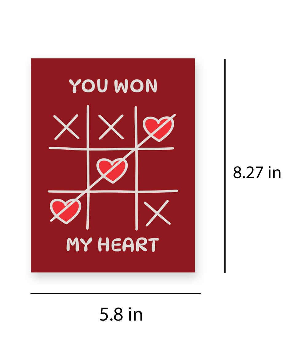 You Won My Heart Love Greeting Card | Vibebling