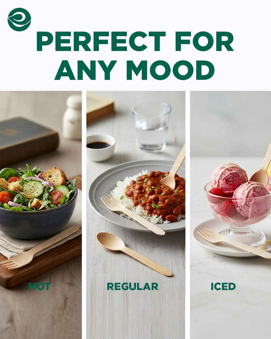 Eco Soul 160mm | 50 Count | Disposable Spoon and Fork