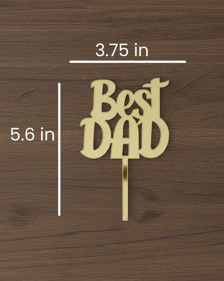 Best Dad Cake Topper | Mad Over Print