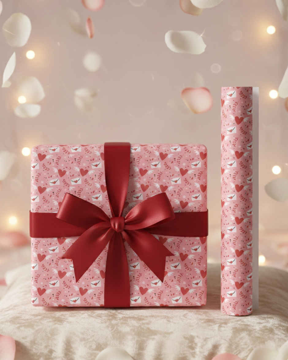 Heart Wings Gift Wrapping Paper | Mad Over Prints