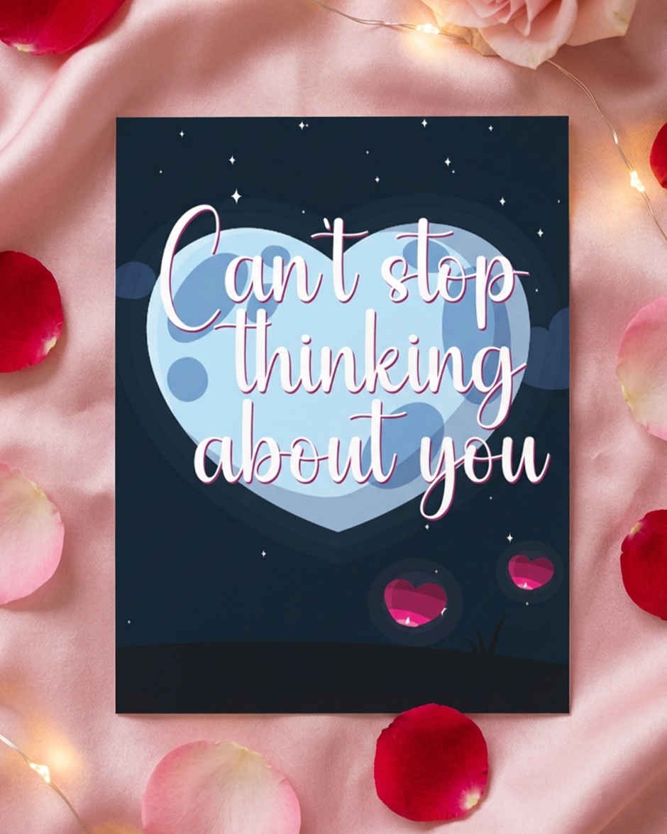 Can't Stop Thinking about You | Greeting Card | Vibebling