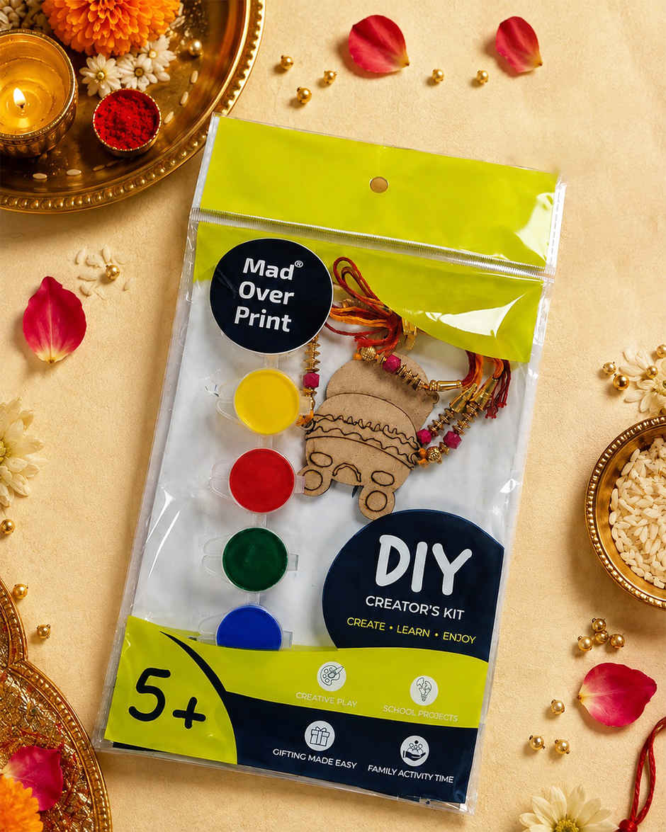 DIY Cactus Rakhi Painting Kit for Kids | Unique Find | Pack of 2 | Mad Over Prints