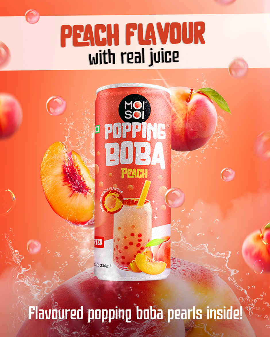 Moi Soi Popping Boba With Peach Fruit Drink