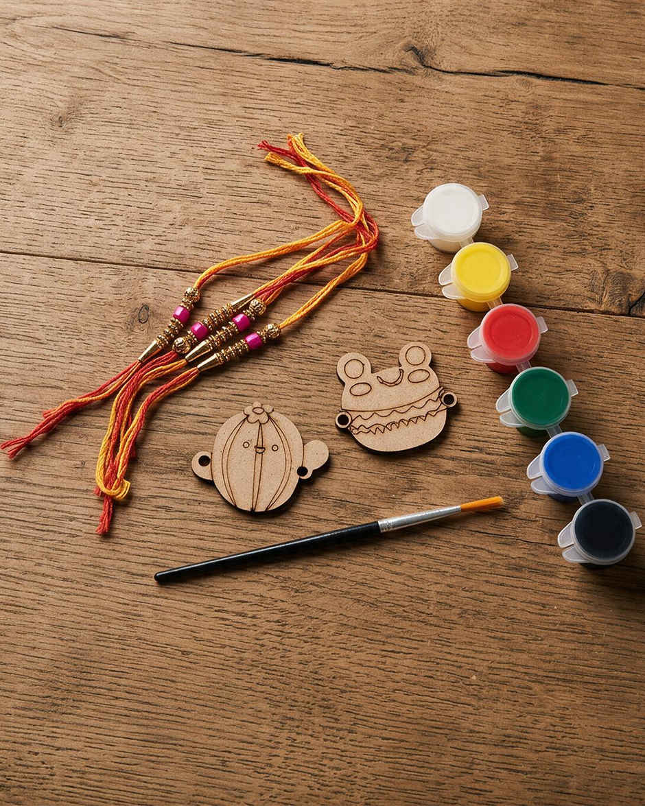 DIY Cactus Rakhi Painting Kit for Kids | Unique Find | Pack of 2 | Mad Over Prints