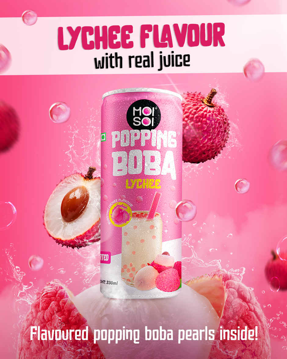 Moi Soi Popping Boba With Lychee Fruit Drink