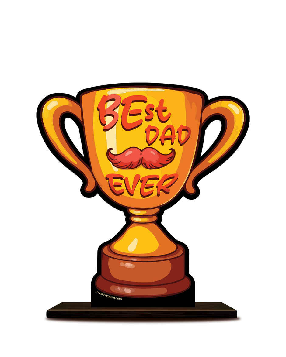 Mad Over Print Best Dad Ever Award