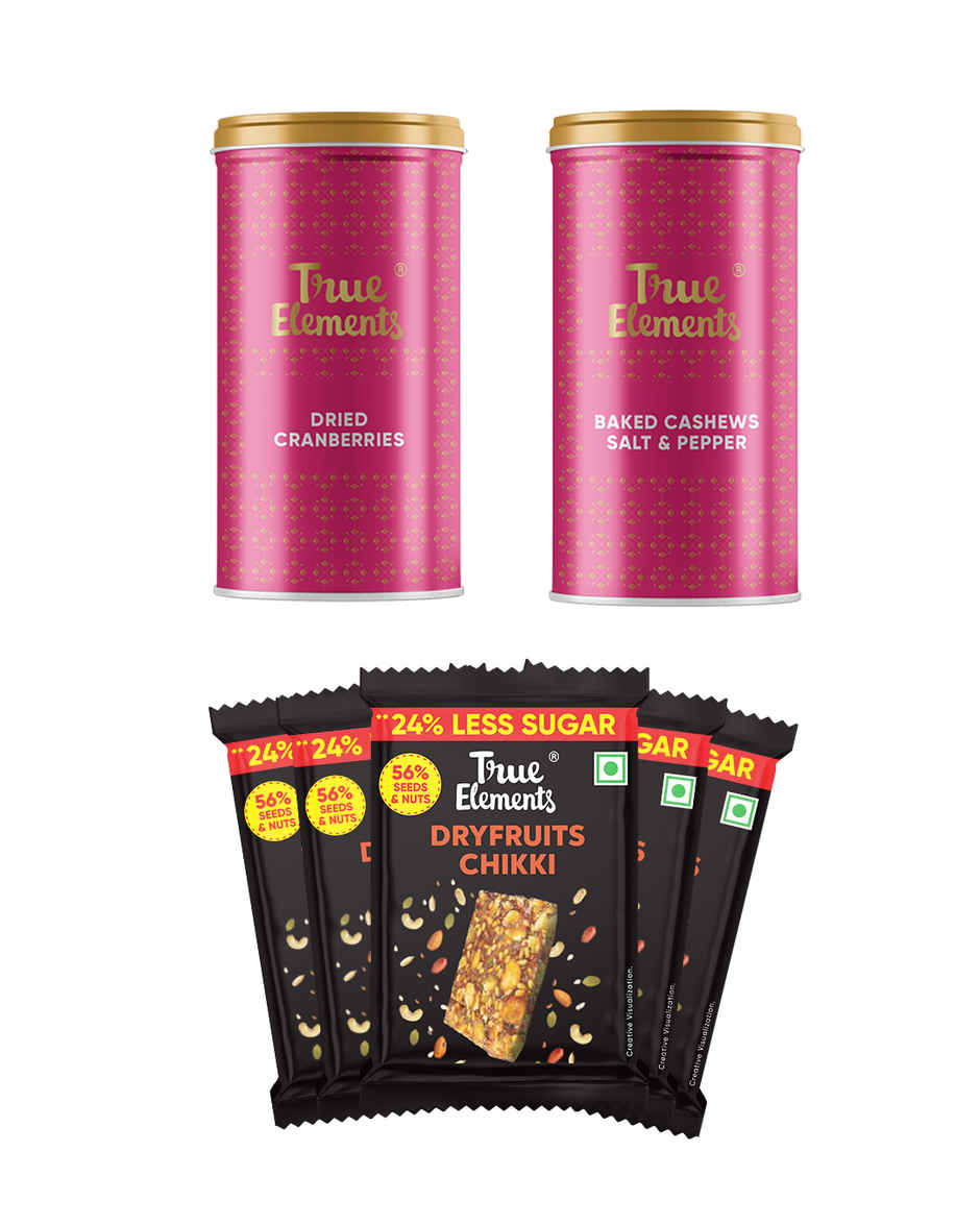 True Elements Diwali Gourmet Crunch & Munch Dryfruit Gift Box