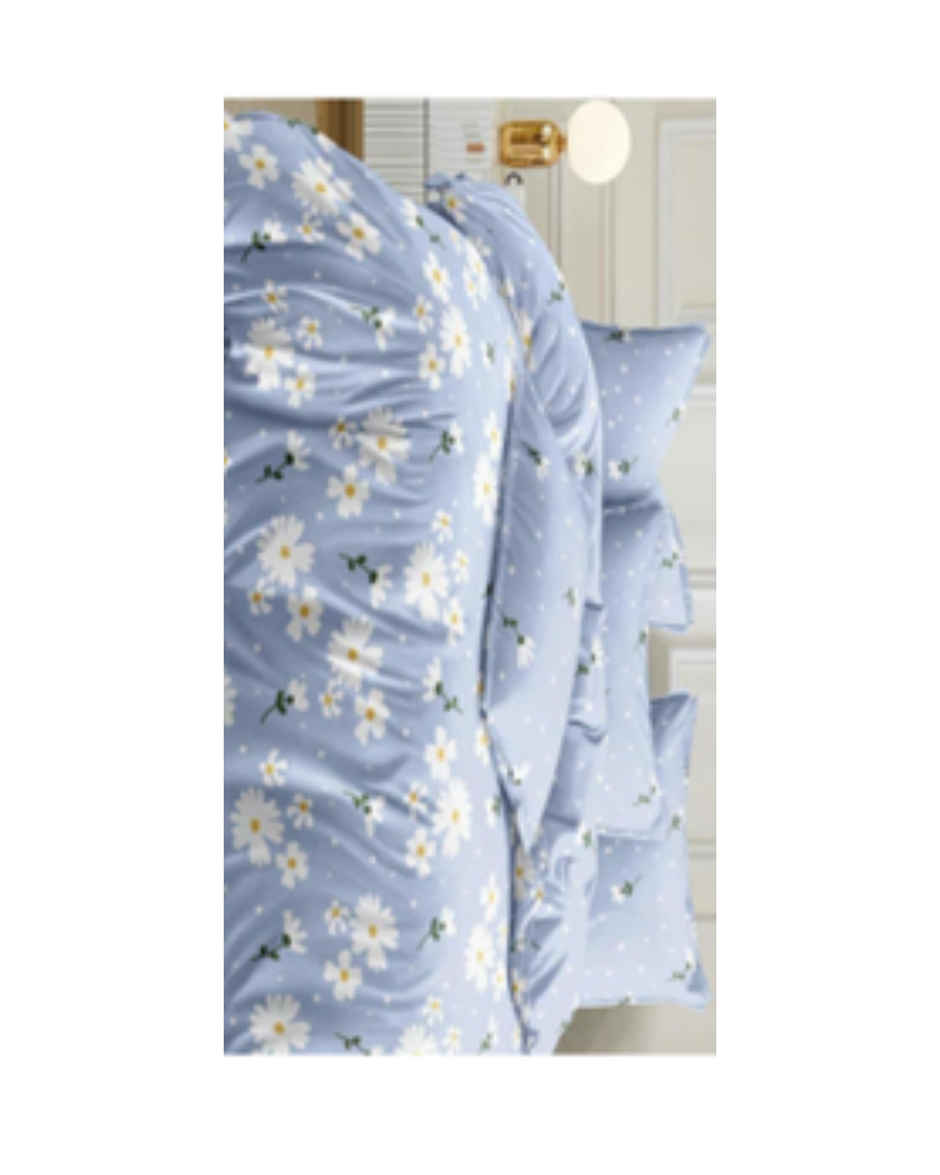 Status Printed Single Comforter  Floral Dream Blue | 150 x 220 cm