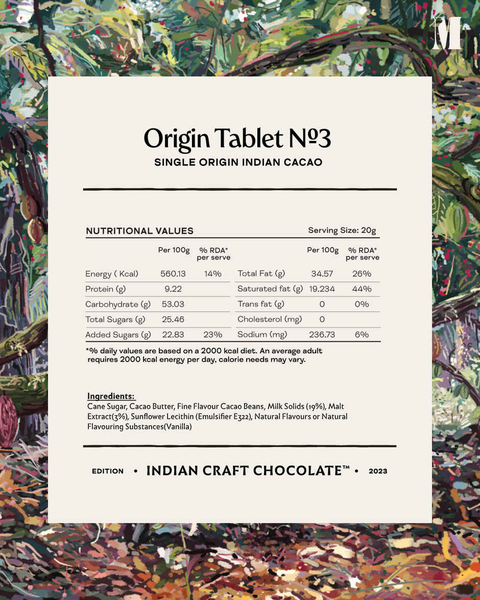 Manam Chocolate Indian Origin Tablet No. 3 | 67% Dark