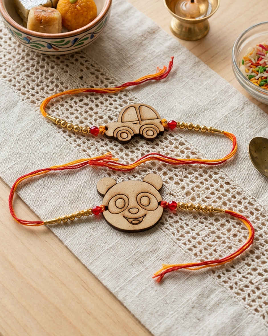 DIY Rakhi Bear & Car Painting Kit for Kids | Unique Find | Pack of 2 | Mad Over Prints