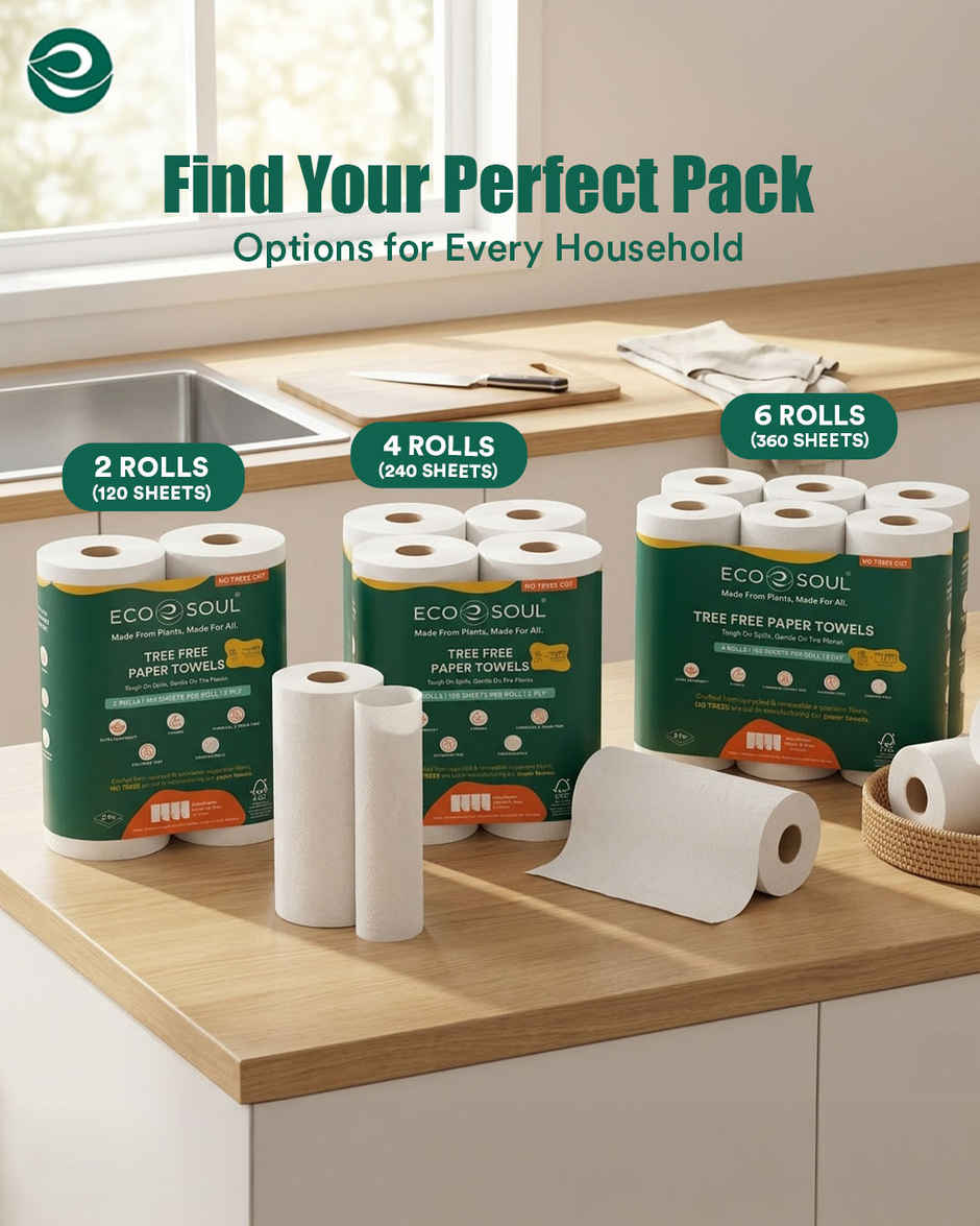 ECO SOUL 2 Ply | 60 x 4 Rolls | Kitchen Paper Towel