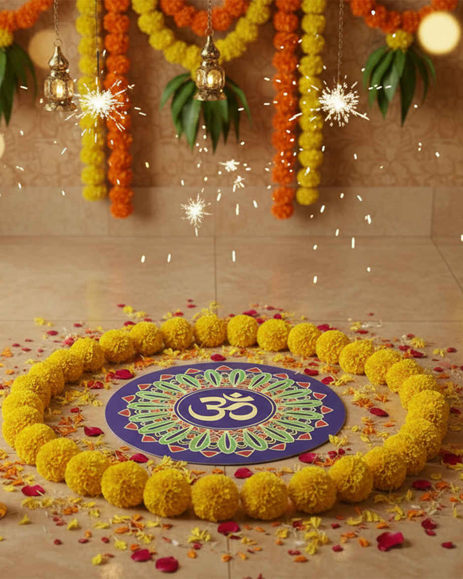 Om Rangoli Sticker | Mad Over Print