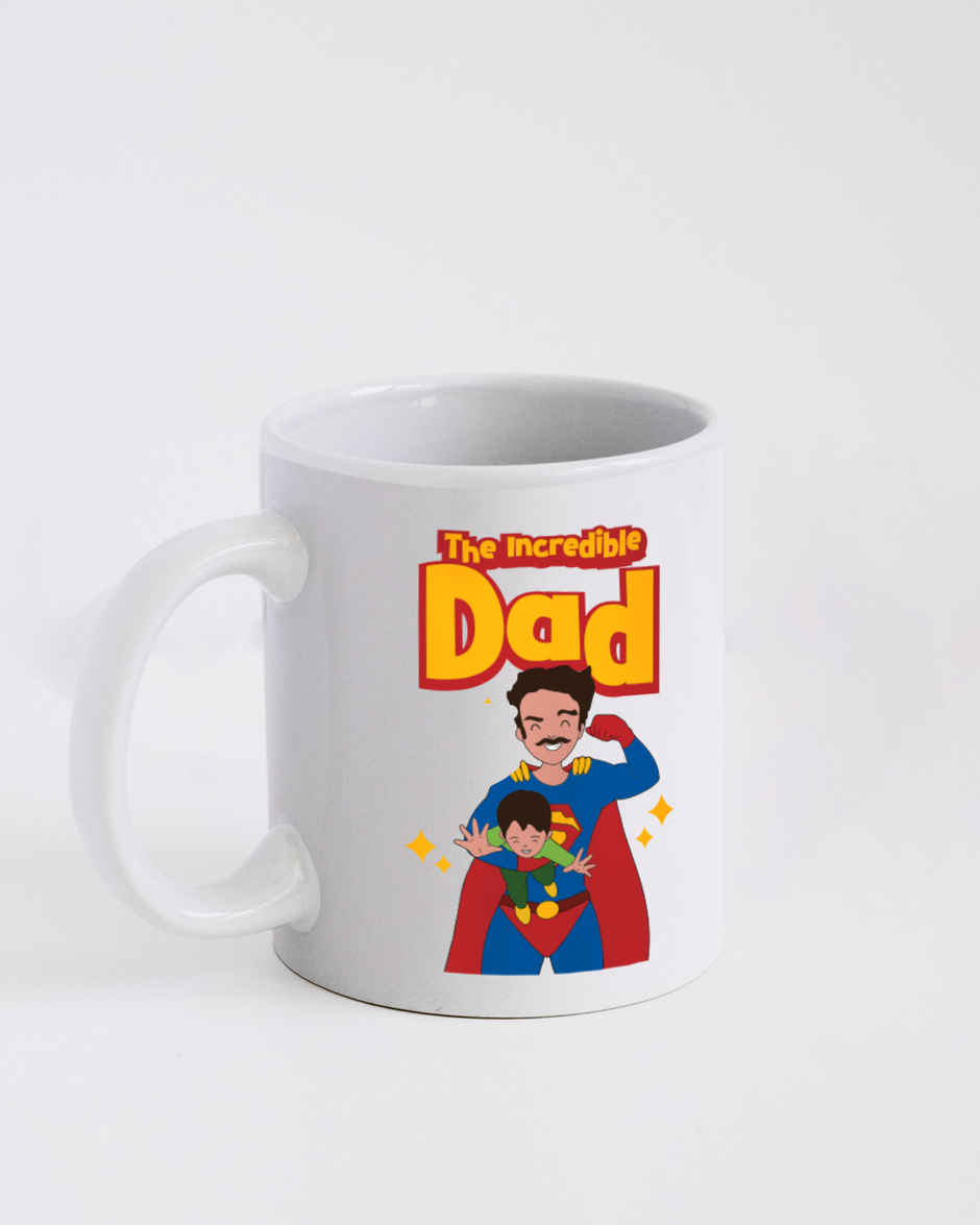 Mad Over Print Super Man Dad Mug