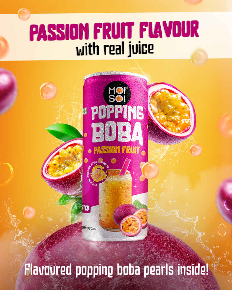 Moi Soi Popping Boba With Passsion Fruit Drink