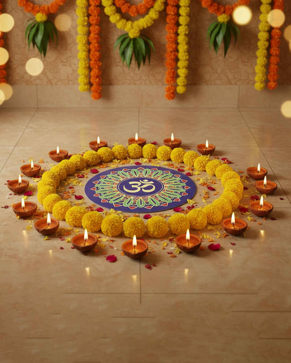 Om Rangoli Sticker | Mad Over Print