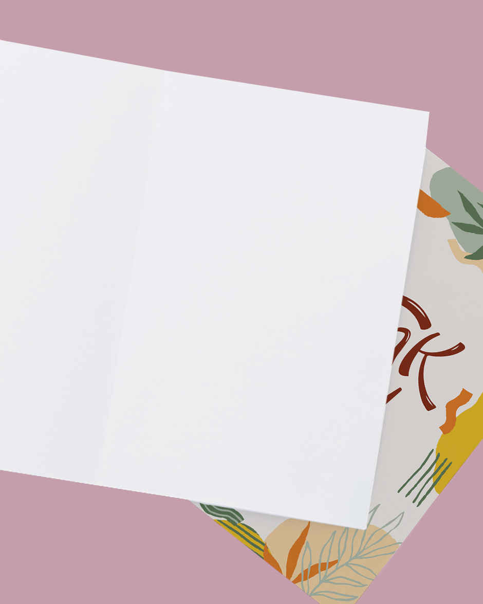 Mad Over Print Floral Thank You Card