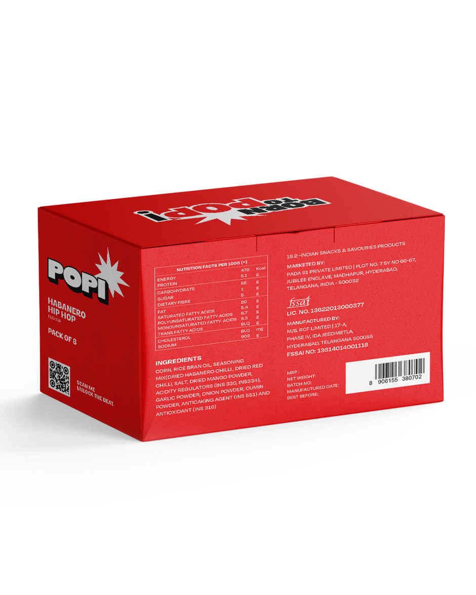 Popi Habanero Hip Hop Mini Corn Chips | Chaos Pack
