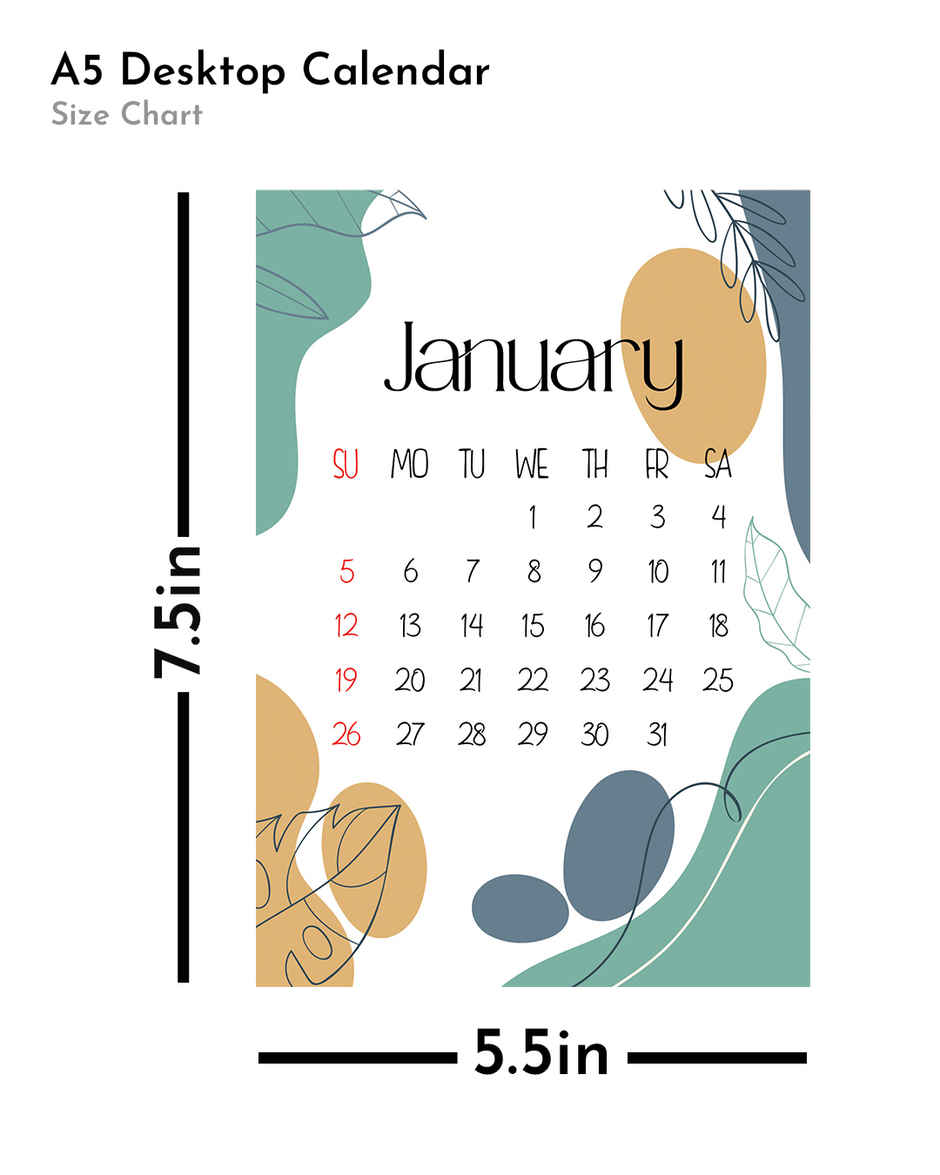 Mad Over Print Abstract 2025 Desk Calendar