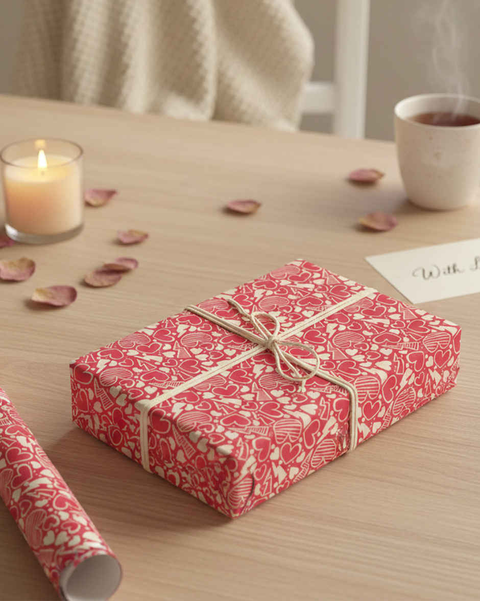 Multi Heart Gift Wrapping Paper | Mad Over Prints