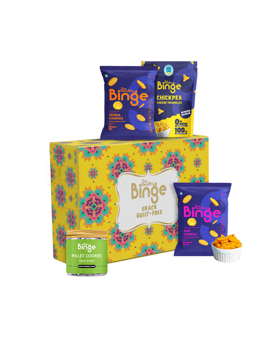 The Healthy Binge Assorted Snack Box - Chips,Puffs and Cookies