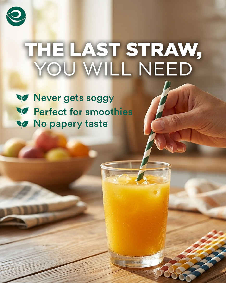 ECO SOUL 6mm Multi-Colour | 50 Count | Paper Straw