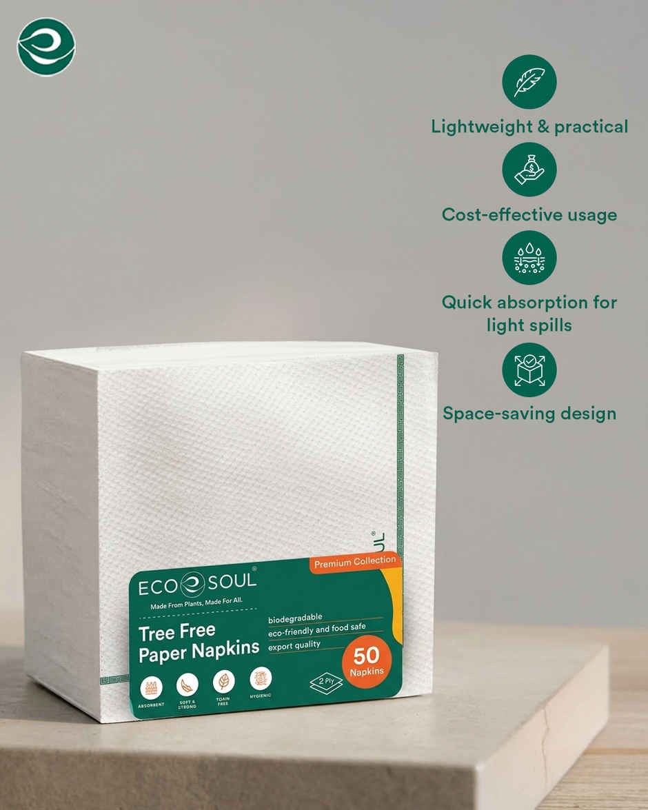 ECO SOUL 2Ply | 50 Count | Disposable Paper Napkin