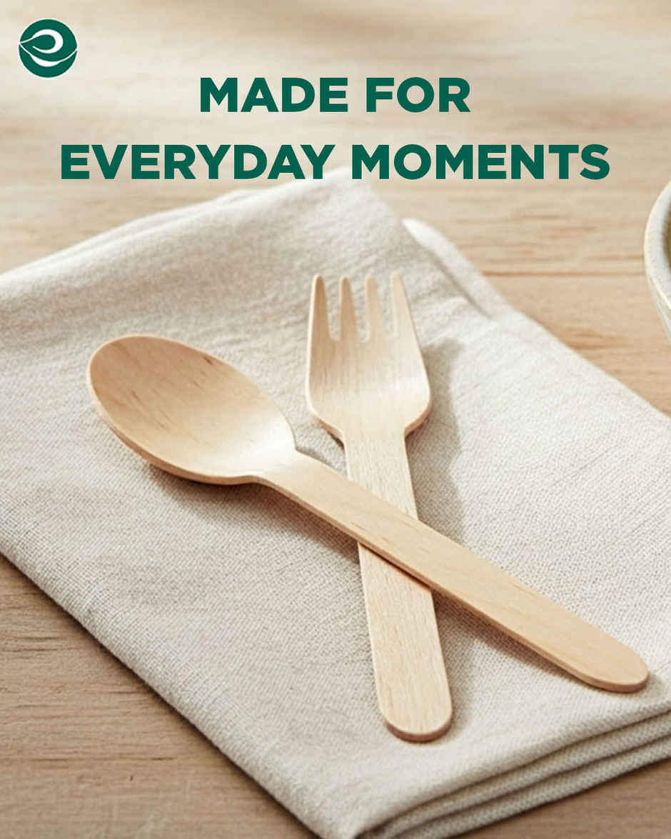 Eco Soul 160mm | 50 Count | Disposable Spoon and Fork