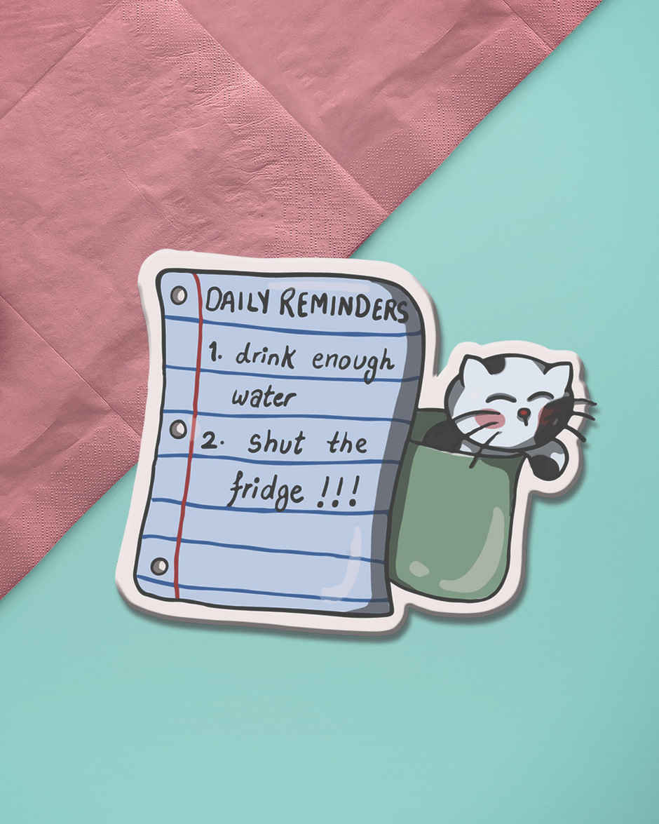 Mad Over Print Daily Reminders Fridge Magnet