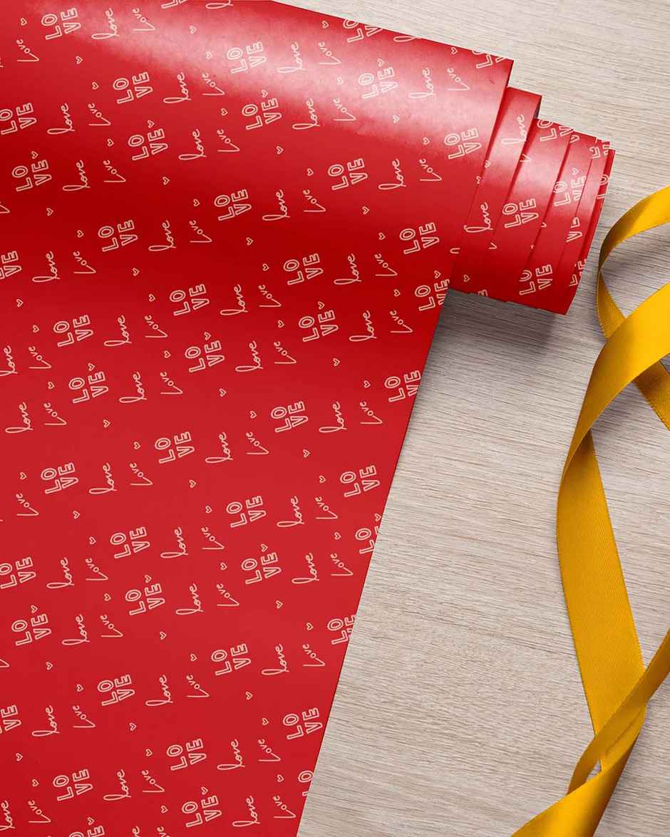 Love Gift Wrapping Paper | Pack of 2 | Mad Over Prints