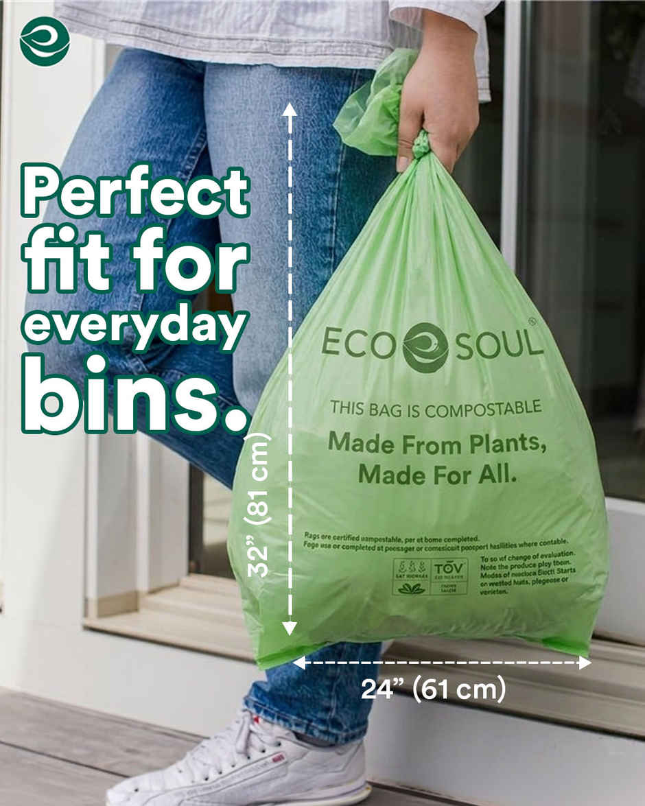 Eco Soul 24 x 32 in | 15 Count | Large Trash Bag