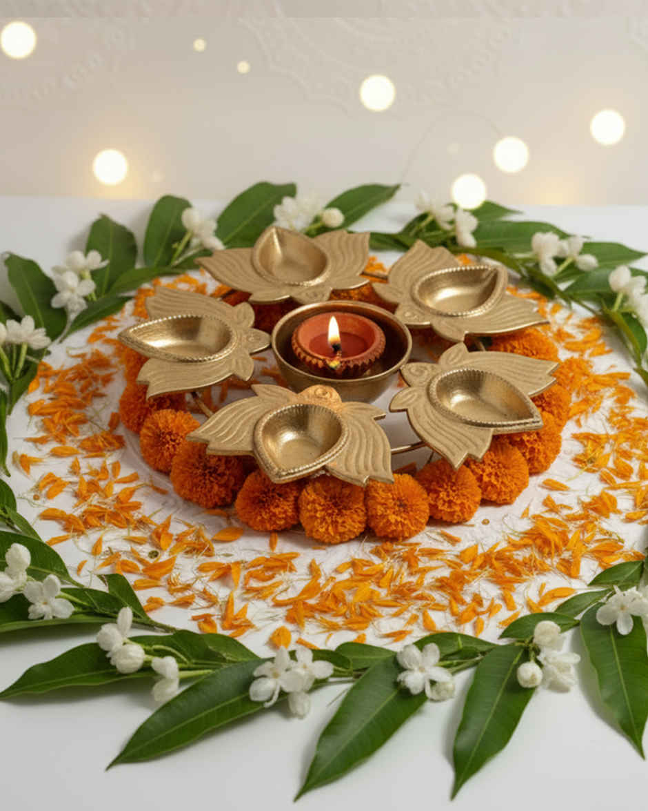 Lotus Design Urli Diya | Mad Over Print