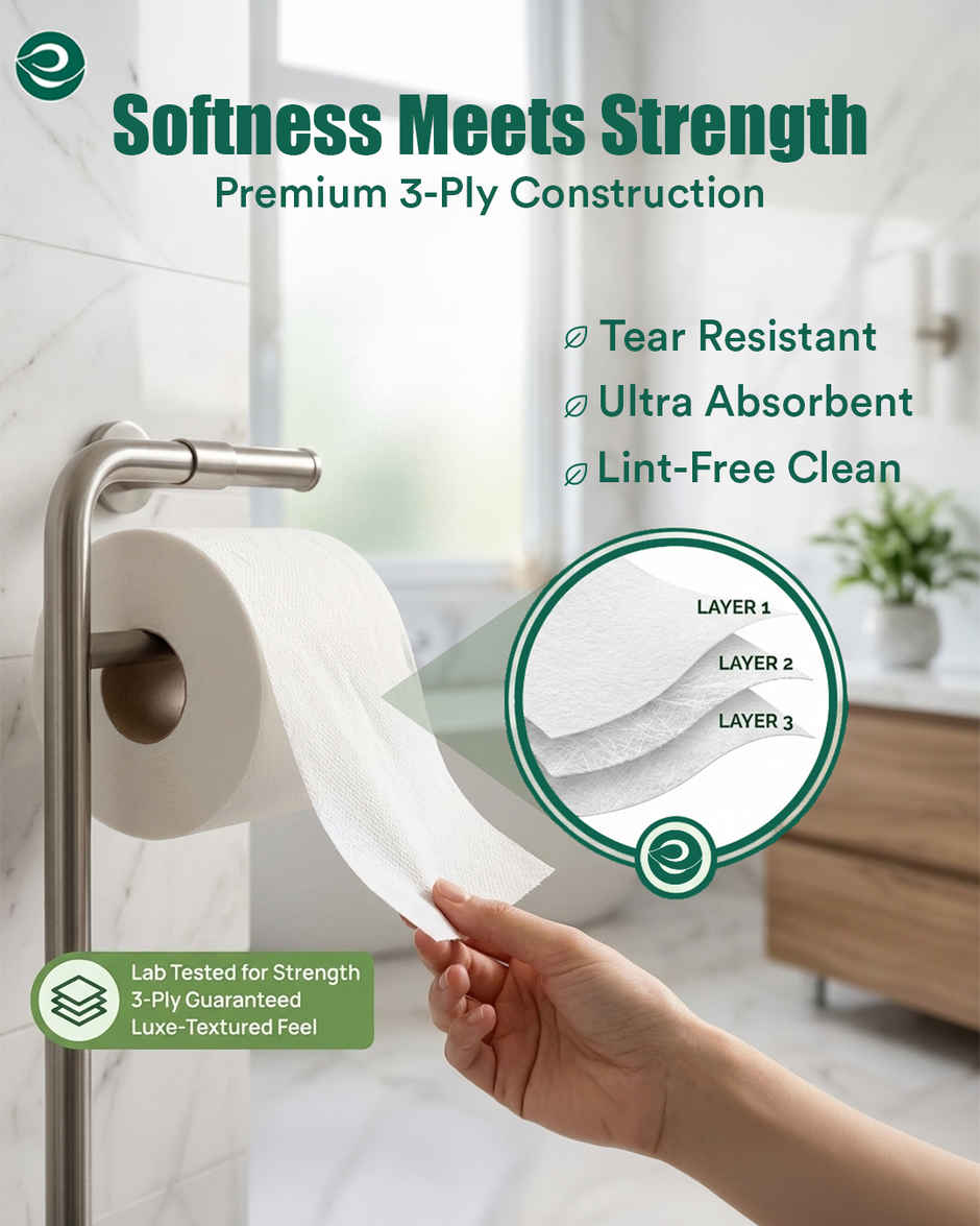 Eco Soul | Eco Friendly |Toilet Paper | 3Ply | 300 Sheets x 2 Rolls