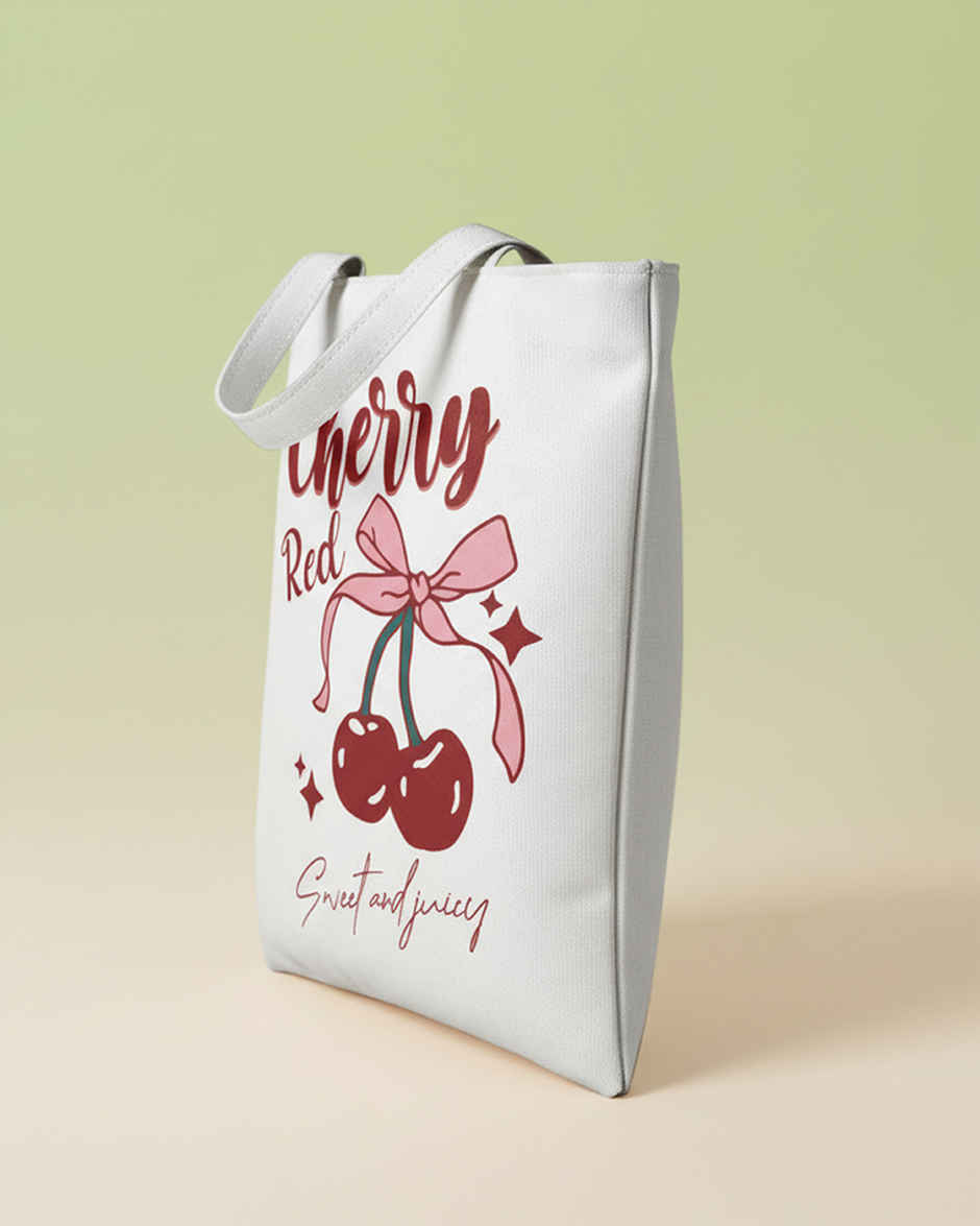 Cherry Red Tote Bag | Mad Over Print