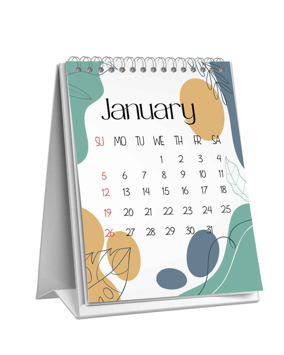 Mad Over Print Abstract 2025 Desk Calendar