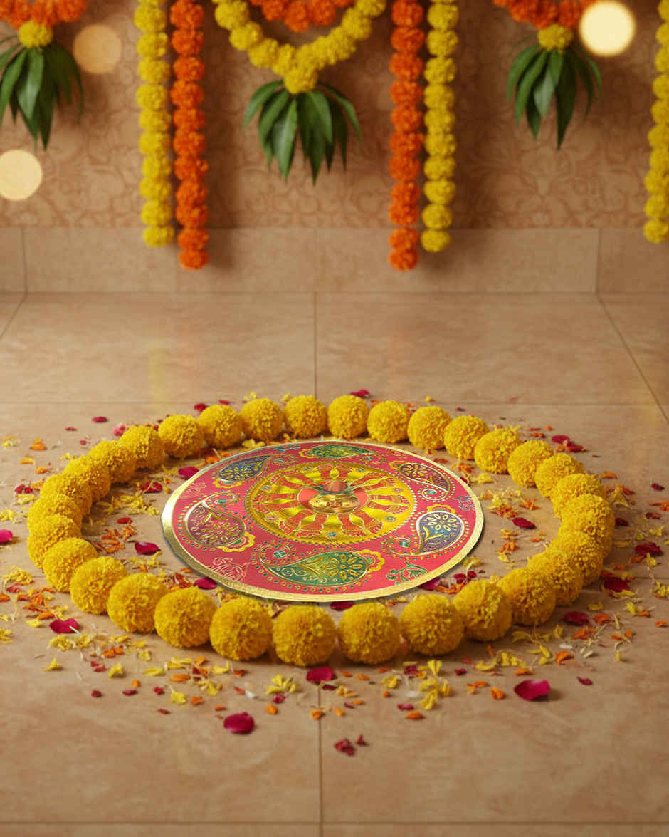 Golden Rangoli Sticker | Mad Over Print