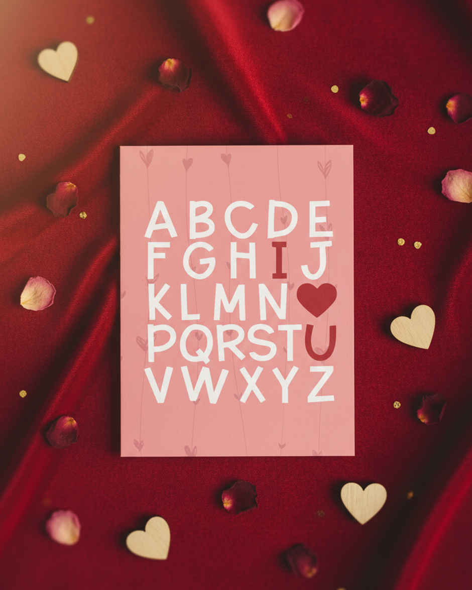 ADCD I Love UZ Fun Love Greeting Card | Vibebling