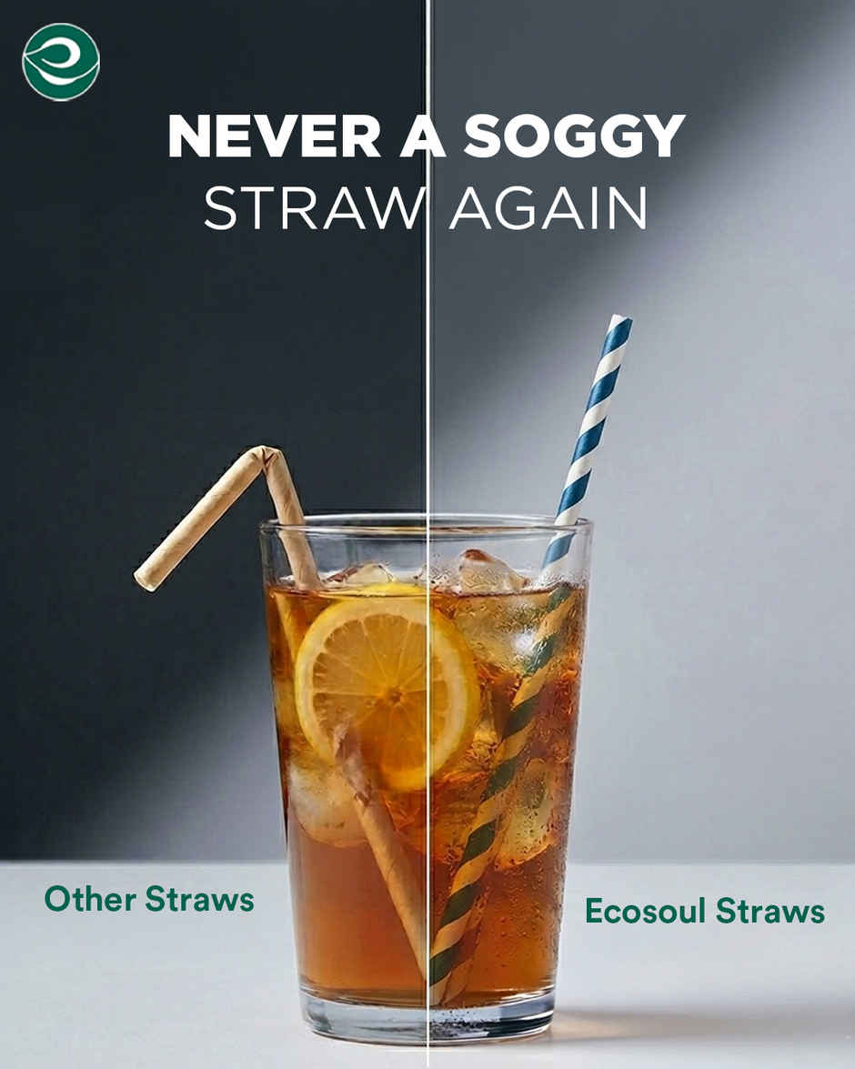 Eco Soul 8mm Multi-Colour | 50 Count | Paper Straw