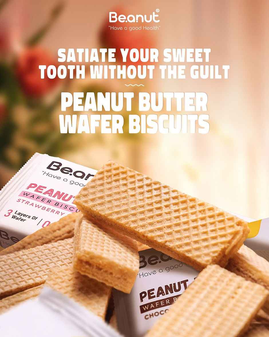 Be.anut Chocolate Peanut Butter Wafer Biscuit
