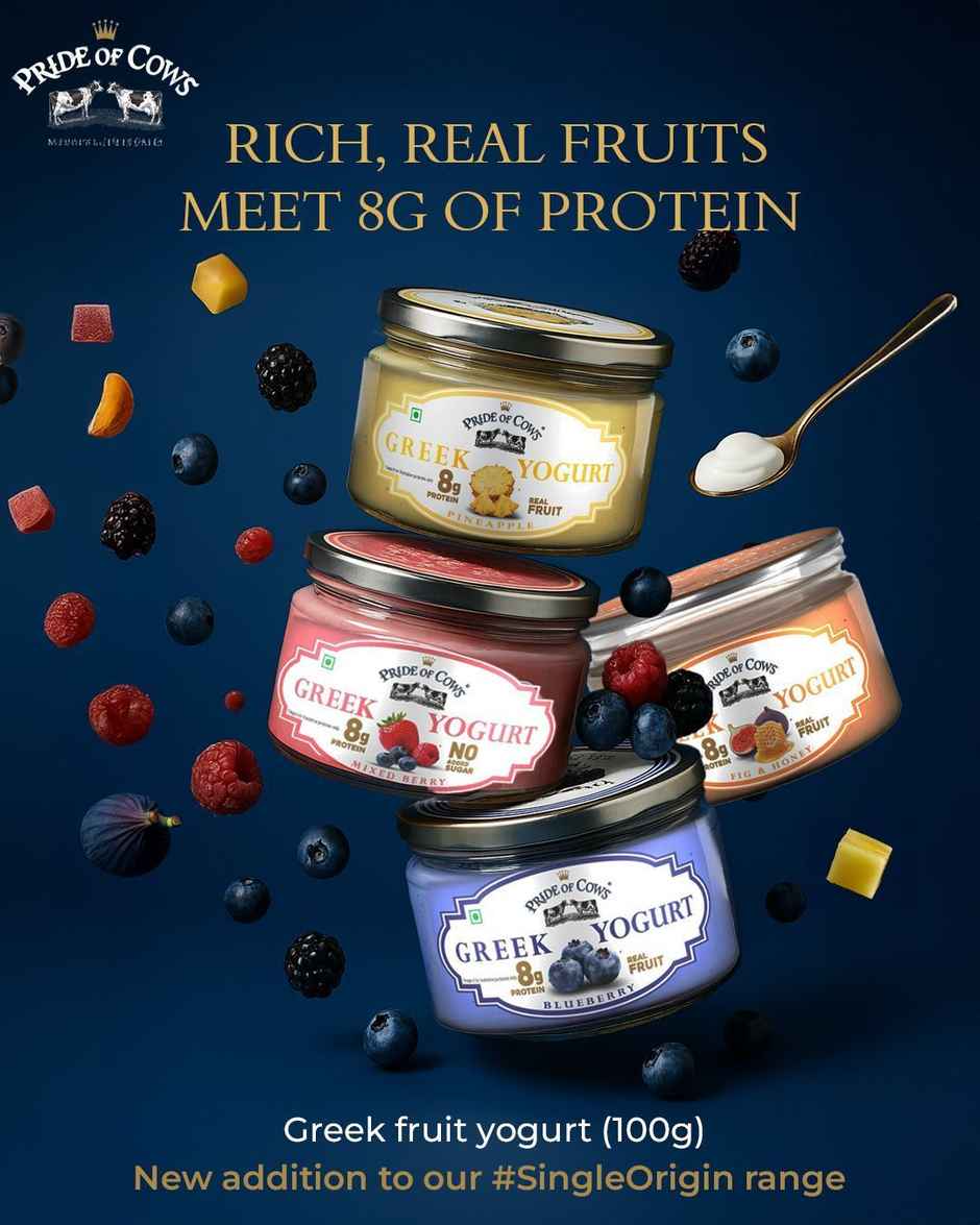 Pride of Cows Greek Yogurt | Mixed Berry | No Added Sugar Combo 