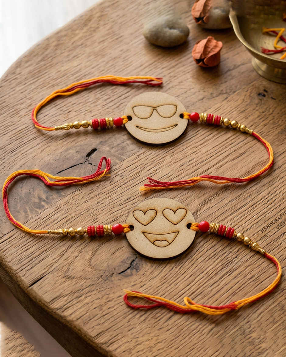 DIY Emoji Rakhi Painting Kit for kids | Unique Find | Pack of 2 | Mad Over Prints