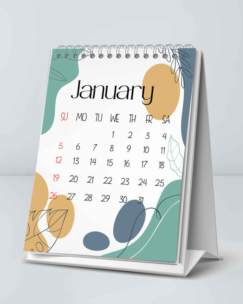 Mad Over Print Abstract 2025 Desk Calendar