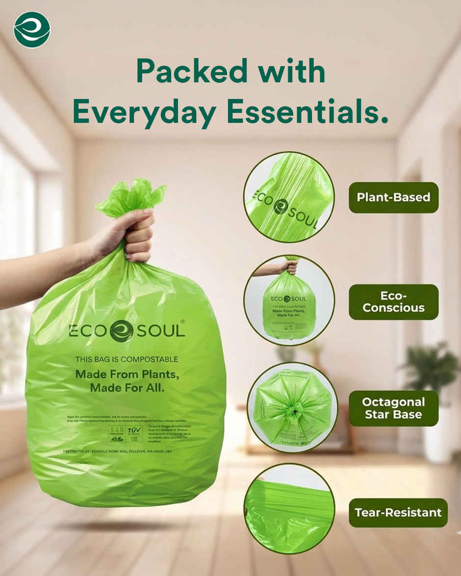 Eco Soul 19 x 17 Inch | 15 Count | Small Trash Bag
