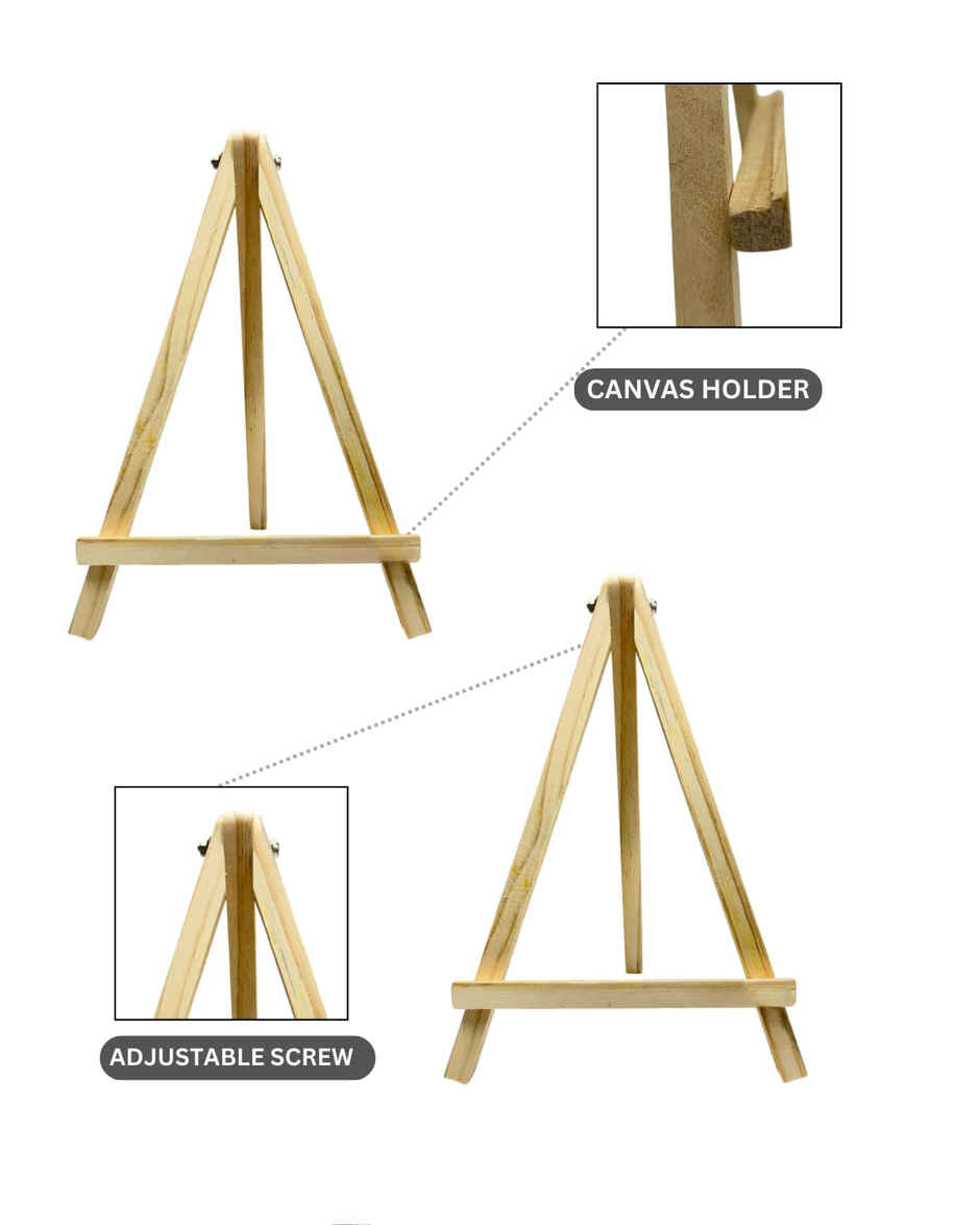 Abk Wooden Easel - 4 Inch Mini Stand